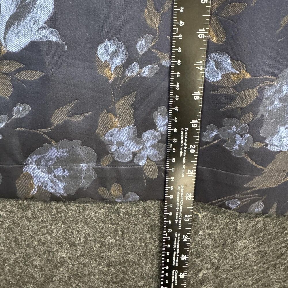 Anthropologie Tank Top Women's Extra Large Blue Floral Jacquard Zip Back - Picture 5 of 8